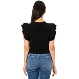 Isla Ruffle Sleeve Tee - Denny's