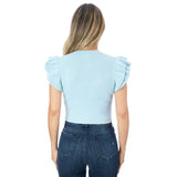 Isla Ruffle Sleeve Tee - Denny's