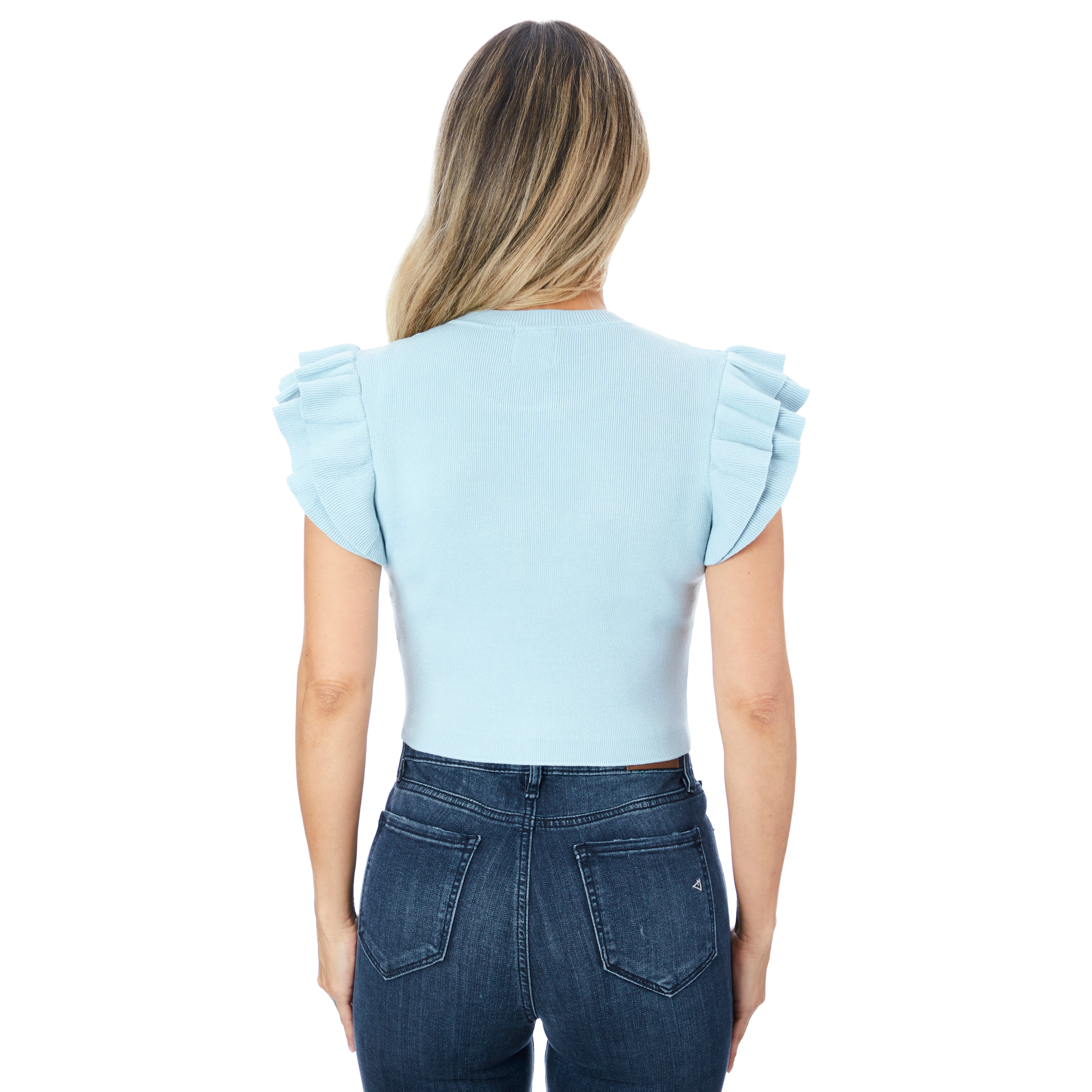 Isla Ruffle Sleeve Tee - Denny's