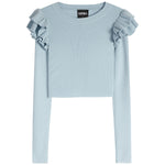 Isla Long Sleeve Ruffle Sweater - Denny's