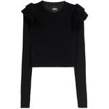 Isla Long Sleeve Ruffle Sweater - Denny's