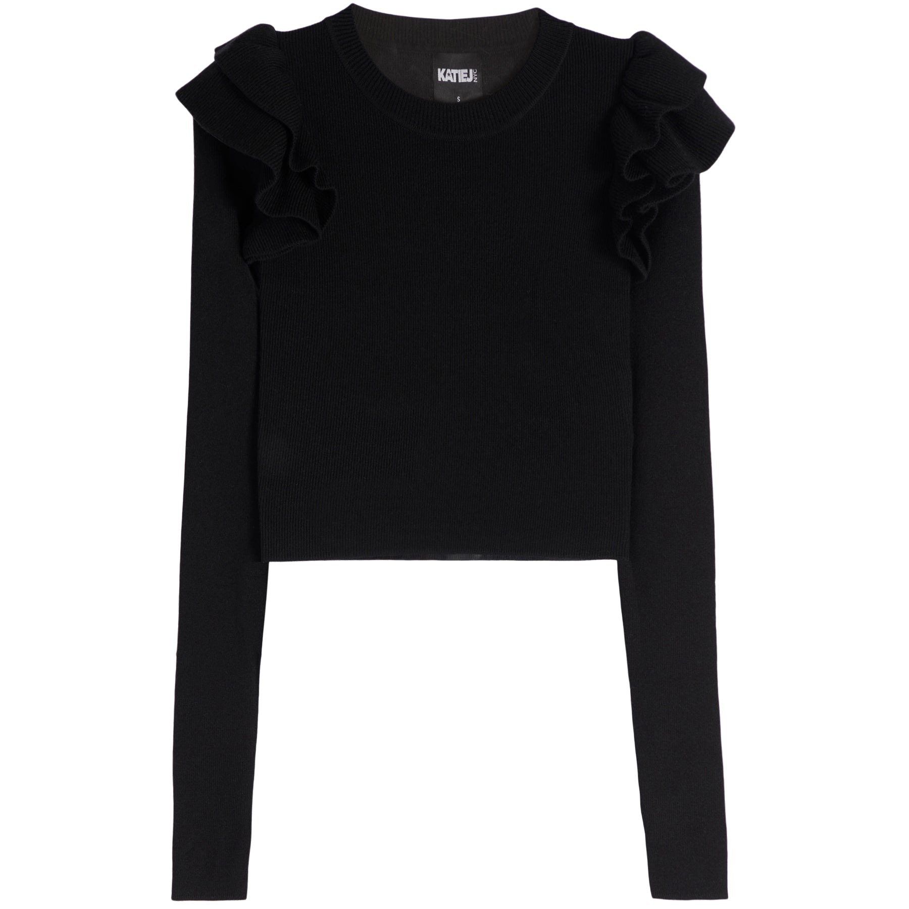 Isla Long Sleeve Ruffle Sweater - Denny's