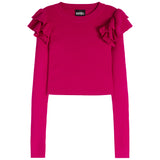 Isla Long Sleeve Ruffle Sweater - Denny's