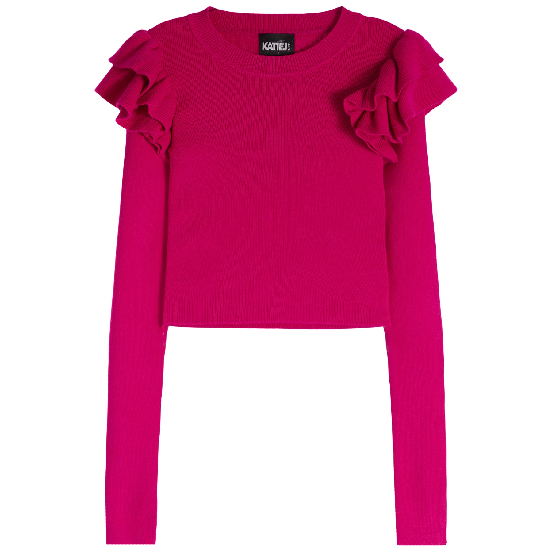 Isla Long Sleeve Ruffle Sweater - Denny's