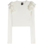 Isla Long Sleeve Ruffle Sweater - Denny's