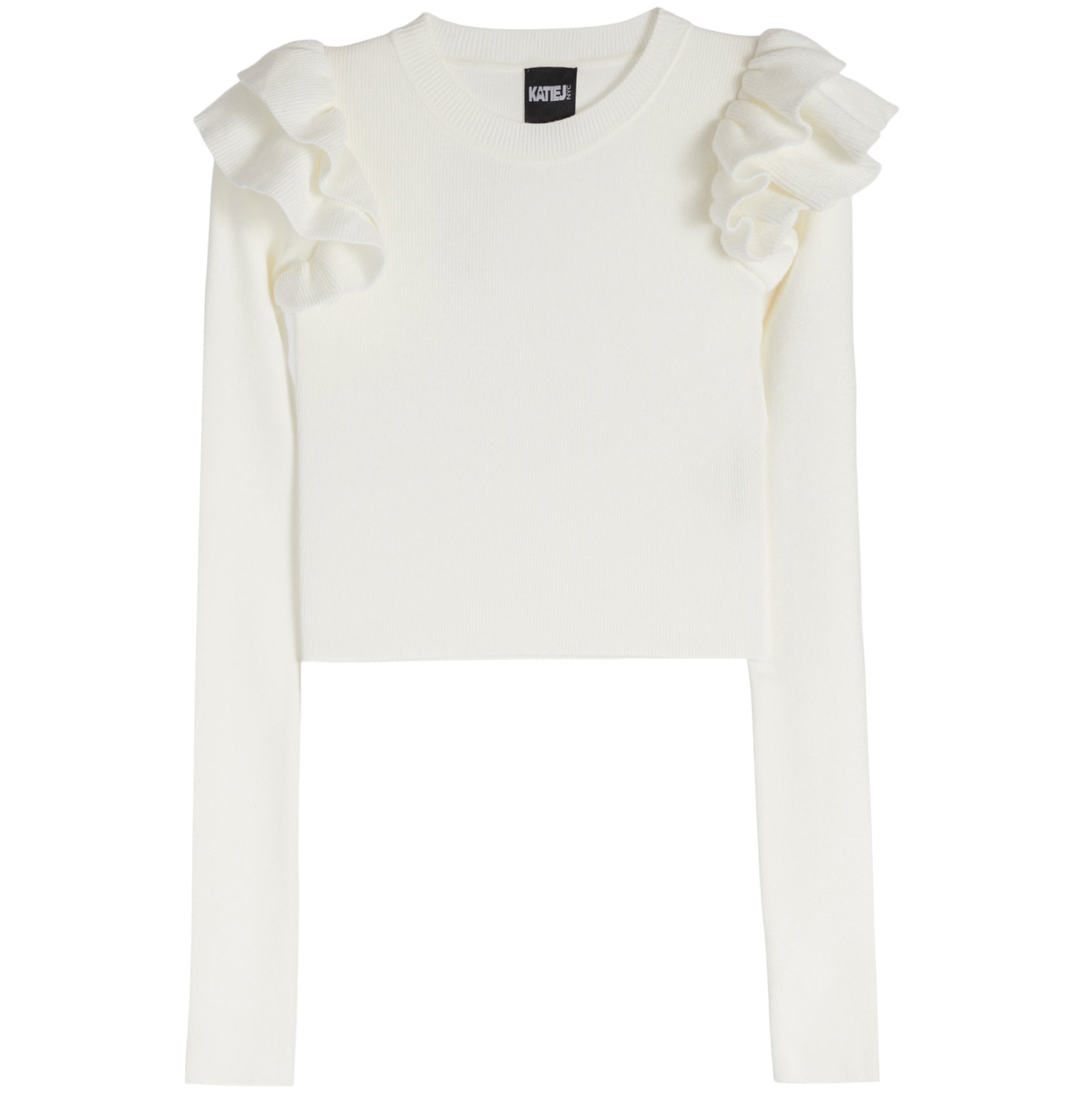 Isla Long Sleeve Ruffle Sweater - Denny's