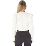 Isla Long Sleeve Ruffle Sweater - Denny's