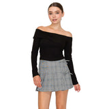Bardot Off The Shoulder Ribbed Top - Denny's