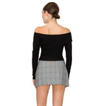 Bardot Off The Shoulder Ribbed Top - Denny's