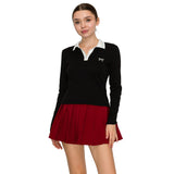 Long Sleeve Bow Polo