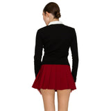 Long Sleeve Bow Polo