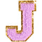 J Varsity Chenille Letter Sticker Patch - Denny's