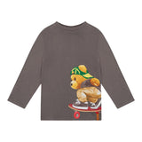 Skate Board Bear Long Sleeve Tee