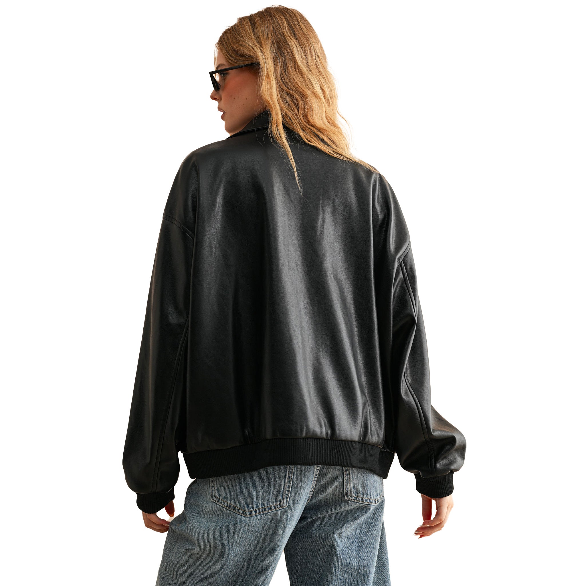Oversized Pleather Jacket - Denny's