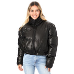 Vegan Leather Bomber Jacket - Denny's