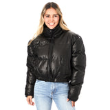 Vegan Leather Bomber Jacket - Denny's