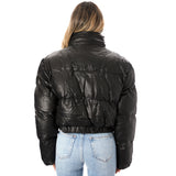 Vegan Leather Bomber Jacket - Denny's