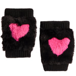 Kids Faux Fur Intarsia with Heart - Denny's