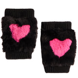 Kids Faux Fur Intarsia with Heart - Denny's
