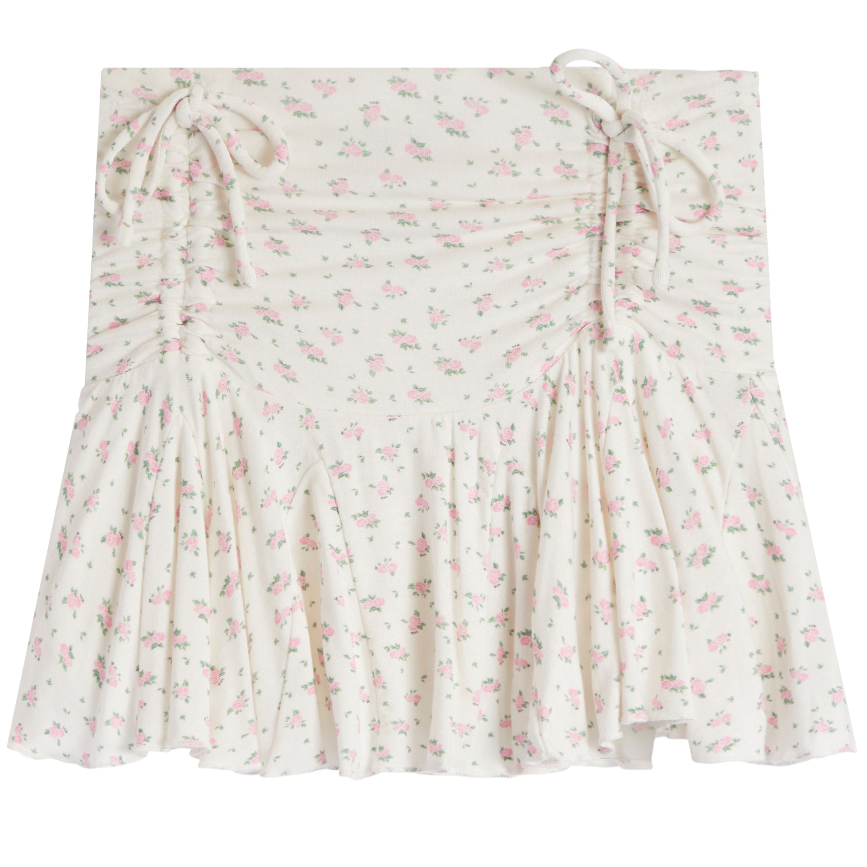 Jaxs Rose Floral Cinch Side Skirt - Denny's