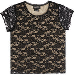 Lace Short Sleeve Crew - Denny's