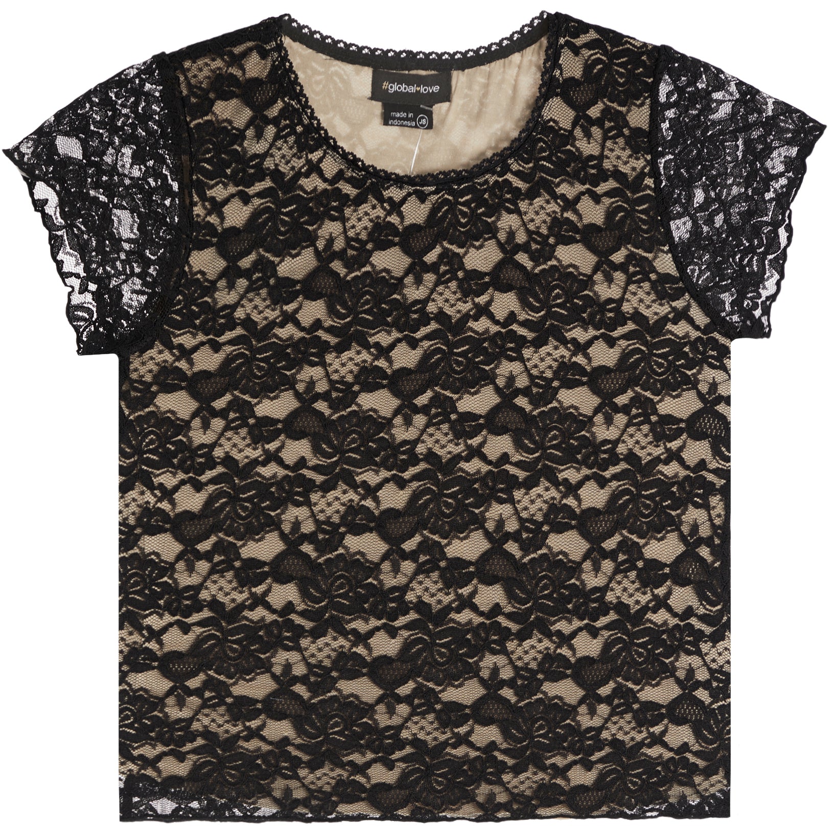 Lace Short Sleeve Crew - Denny's