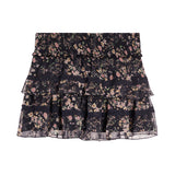 Chiffon Floral Mini Skirt - Denny's