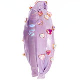 Jeweled Heart Knot Headband
