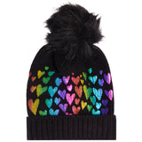 Metallic Hearts Pom Beanie - Denny's