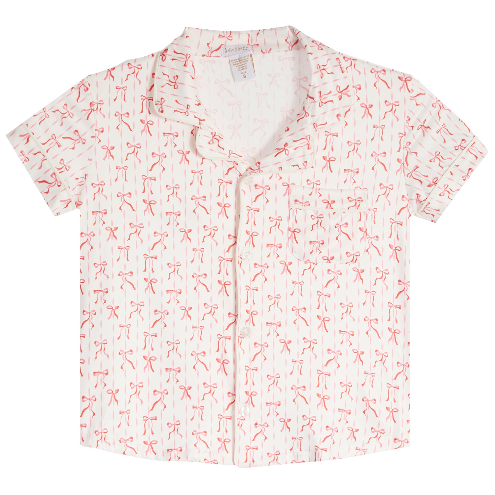 2pc Pink Bows Short Set - Denny's