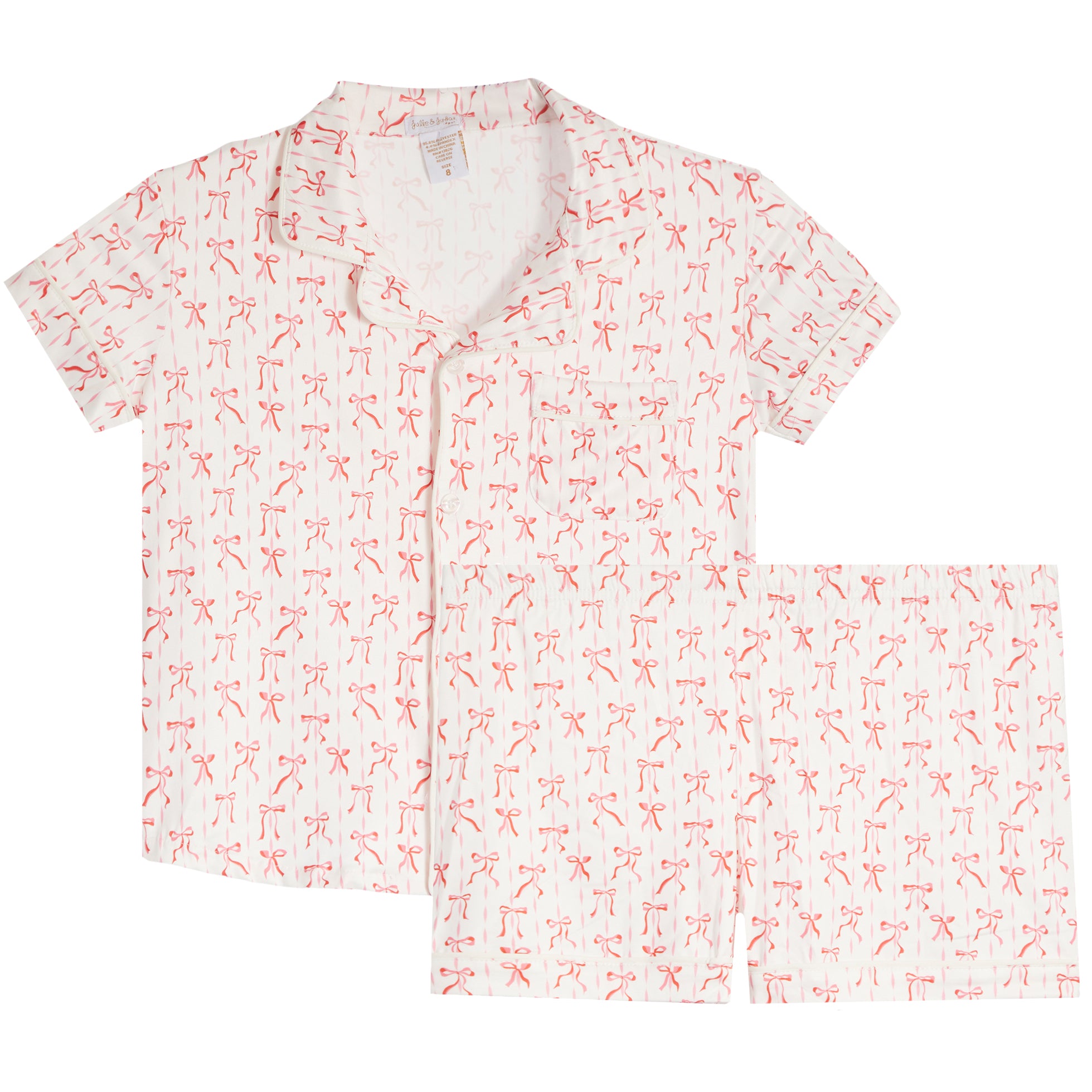 2pc Pink Bows Short Set - Denny's
