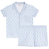 2pc Blue Bows Short Set