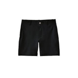 Black men's dress shorts with a button closure and belt loops, shown flat against a solid white background.