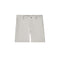 A pair of light beige or off-white shorts with a button closure and belt loops, shown flat against a solid white background.