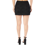 Net Flocking Straight Mini Skirt - Denny's