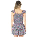 Joanna Bright Floral Flutter Sleeve Tank - Denny's