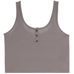 Ribbed Scoop Henley Tank - Denny's