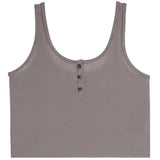 Ribbed Scoop Henley Tank - Denny's