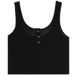Ribbed Scoop Henley Tank - Denny's