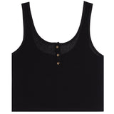 Ribbed Scoop Henley Tank - Denny's