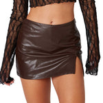 Pleather Mini Skort - Denny's