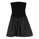Polka Dot Strapless Dress