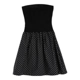 Polka Dot Strapless Dress