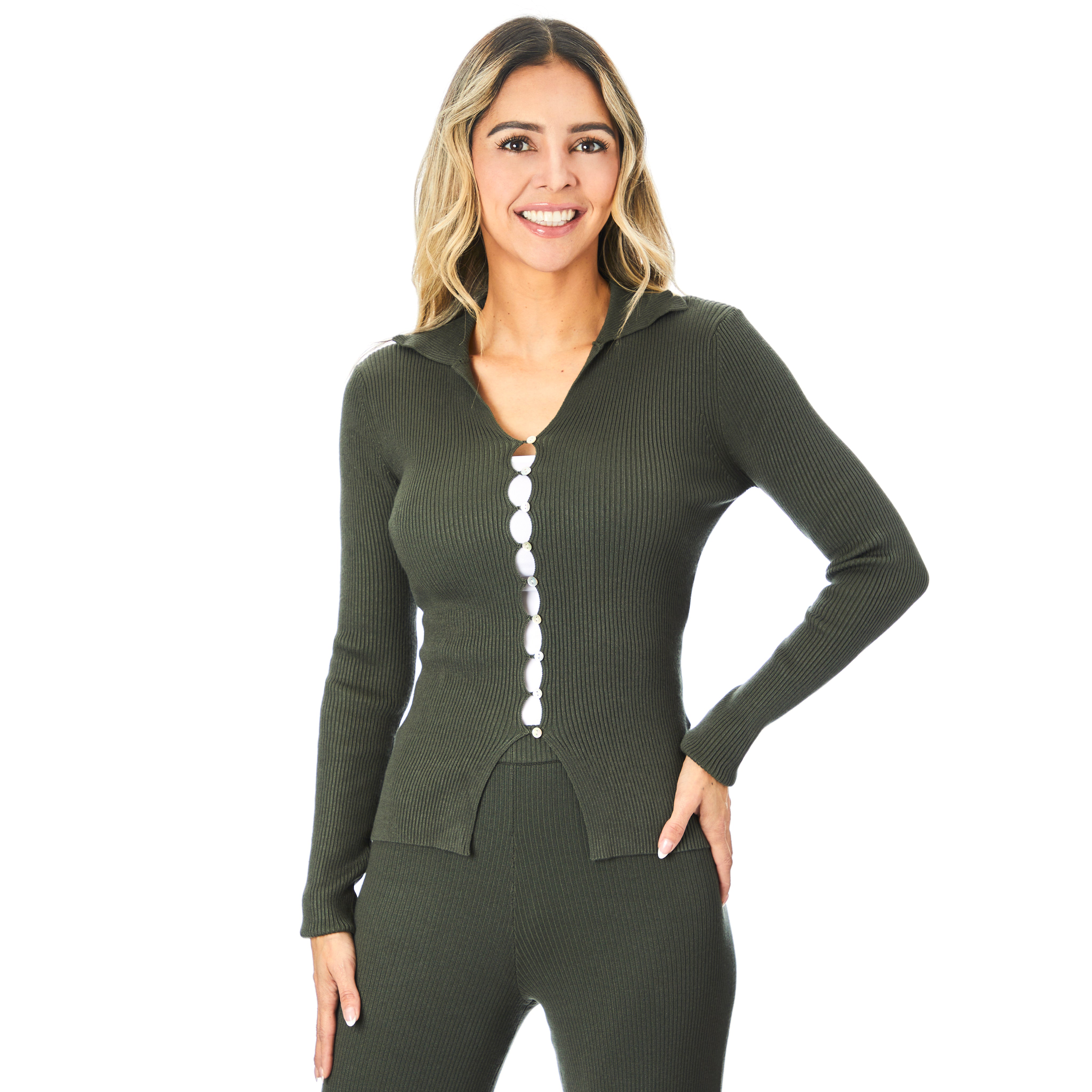 Ribbed Cardigan - Denny's