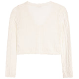 Open Knit Tassel Tie Cardigan