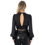 Smock Waist Deep V Blouse - Denny's