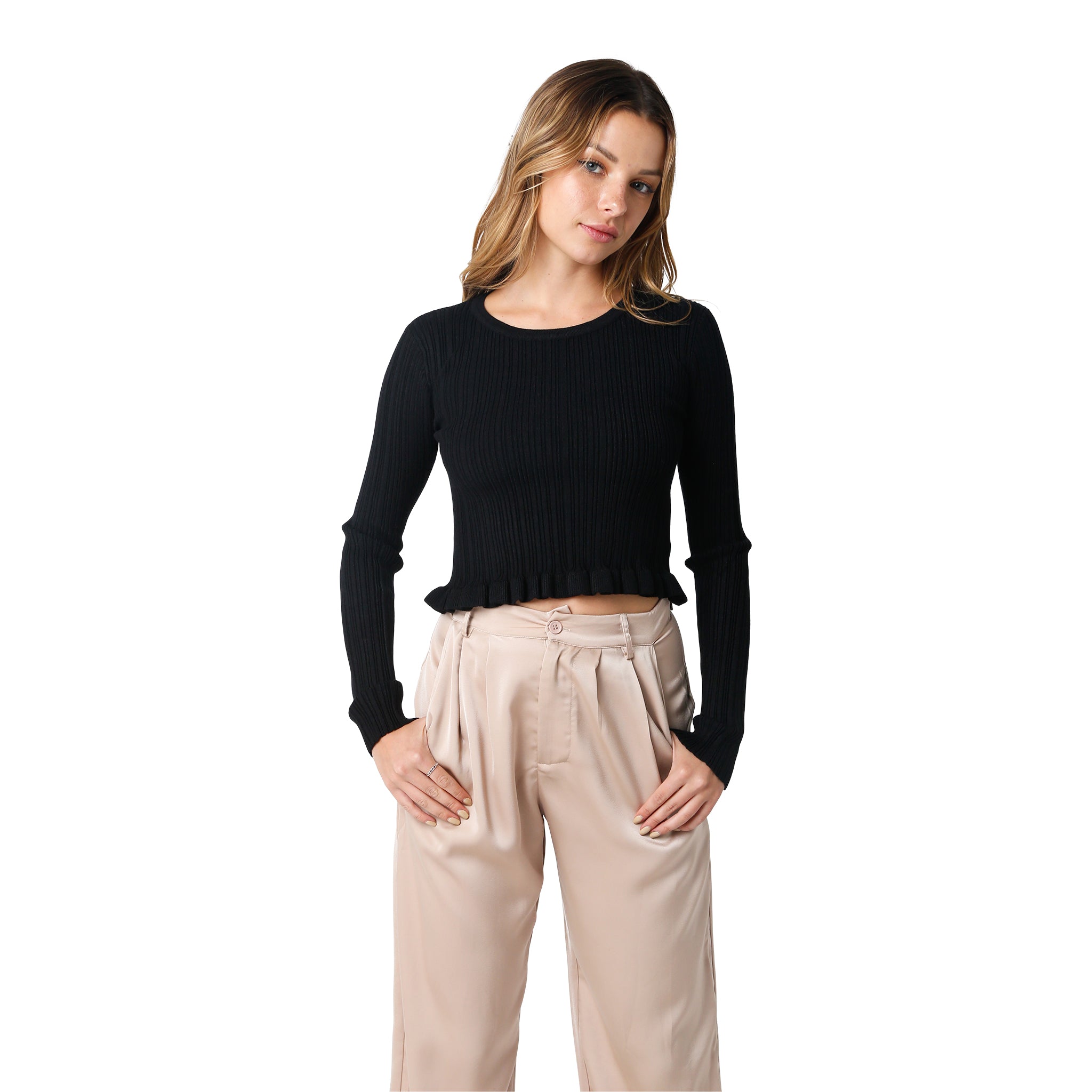 Sylvie Scalloped Edge Sweater - Denny's