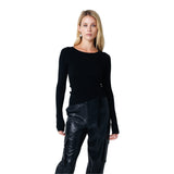 Long Sleeve Ruched Sweater - Denny's