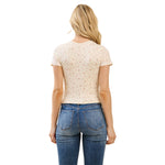 Short Sleeve Floral Crew - Denny's
