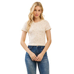 Short Sleeve Floral Crew - Denny's